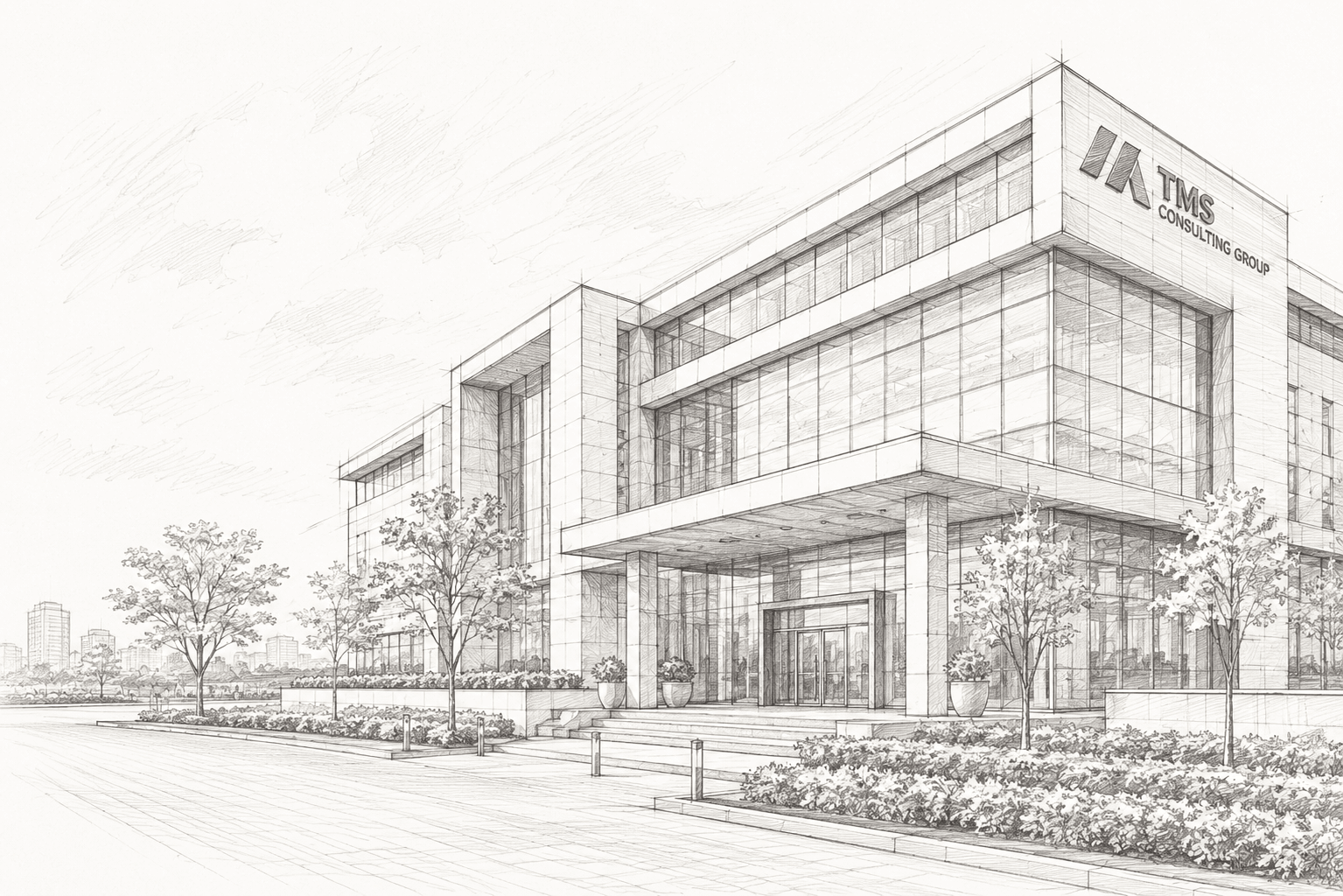 Architectural sketch representing TMS Consulting Group